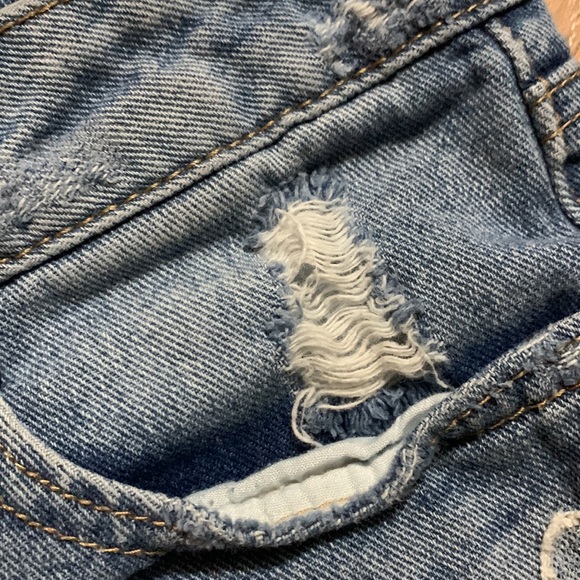 Dex shorts distressed denim embroidered flowers size 25 - Picture 7 of 13